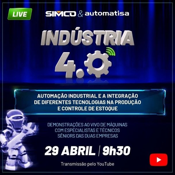 SIMCO realiza live sobre Indústria 4.0 na próxima quinta-feira